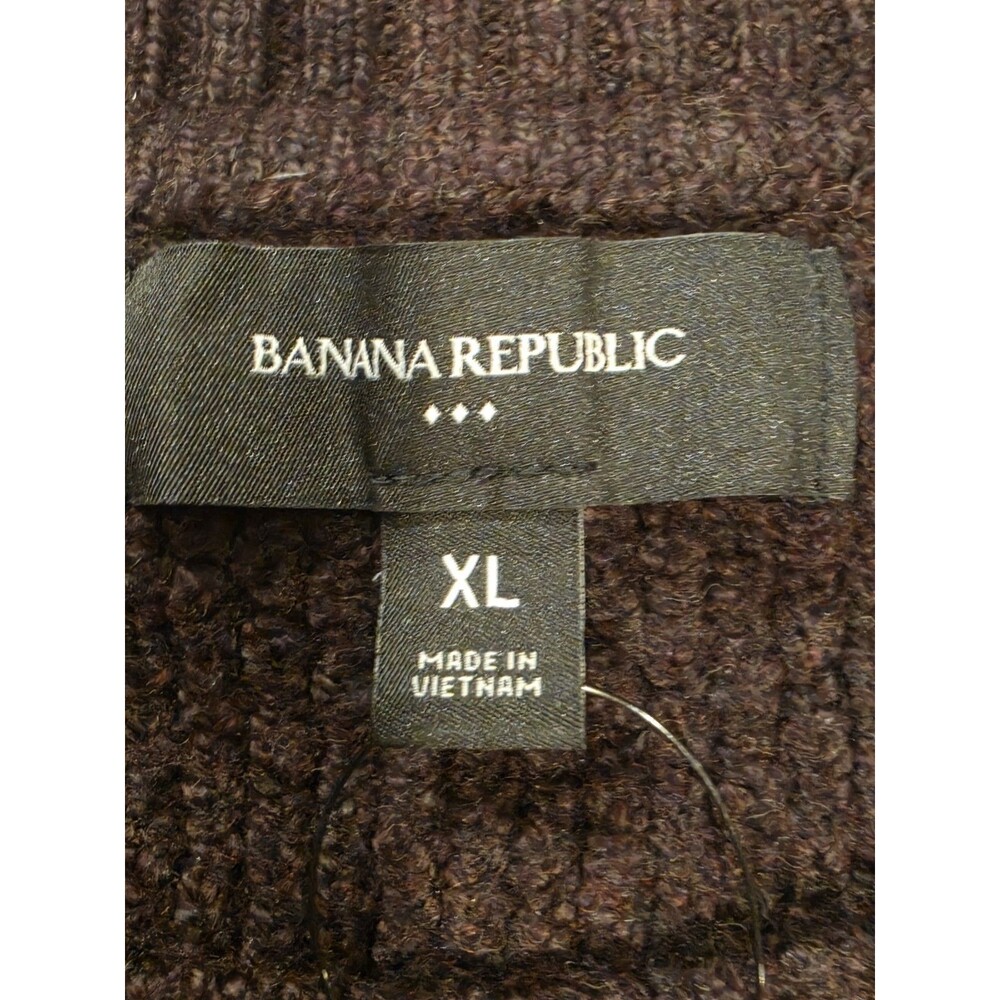 NWT Banana Republic Factory Mens XL Sweater Cozy Textured Knit Brown Crewneck - Picture 12 of 12